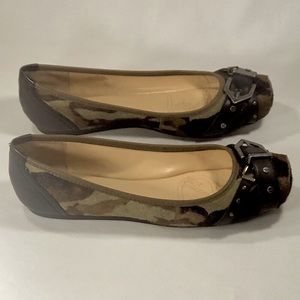 Gianni Bini “Paytin” Camouflaged Calf Hair Flats